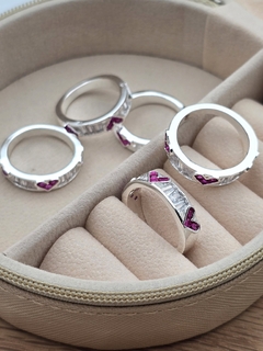 ANILLO CORA CRISTAL FUCSIA /AB