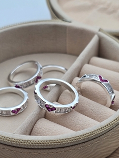 ANILLO CORA CRISTAL FUCSIA /AB - comprar online