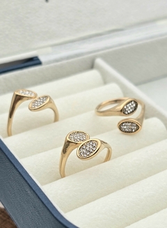 ANILLO REGULABLE OVAL STRASS/AD - comprar online