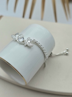 PULSERA ADHARA STRASS REGULABLE/AB