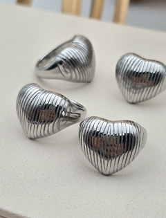 ANILLO CORAZON LINEA HUECO /AQ - comprar online