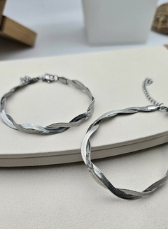 PULSERA DOBLE TRENZA /AQ en internet