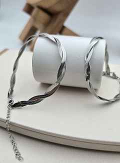 PULSERA DOBLE TRENZA /AQ - comprar online