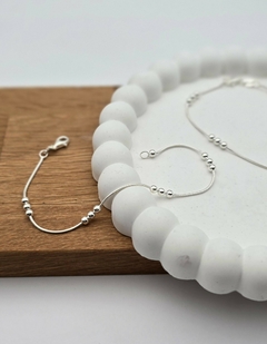 PULSERA COLA DE RATÓN Y BOLITAS/PLATA en internet