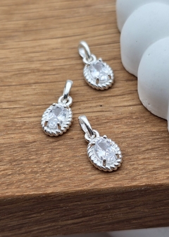 DIJE LIBIA CRISTAL /PLATA - comprar online