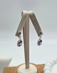 ARETE ASÍA "LILA" /PLATA - comprar online