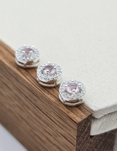 DIJE SUSANITO STRASS "ROSA" /PLATA