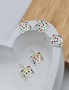 DIJE INICIAL "M" COLORES X5 /AB