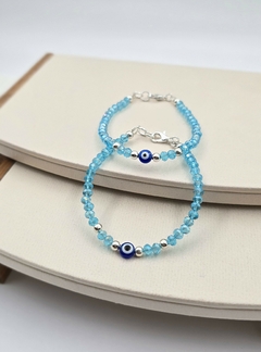 PULSERA OJITO Y BOLITAS /AB - comprar online