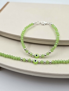 PULSERA OJITO Y BOLITAS /AB