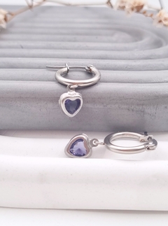 AROS AIDE CORAZÓN LILA/AQ