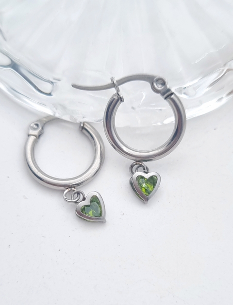 Aros Alba Corazón Verde/Aq thumbnail 1