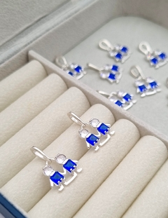 DIJE NENES PIEDRA AZUL / PLATA