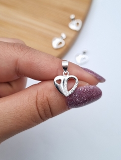 DIJE CORAZÓN CALADO / PLATA - comprar online