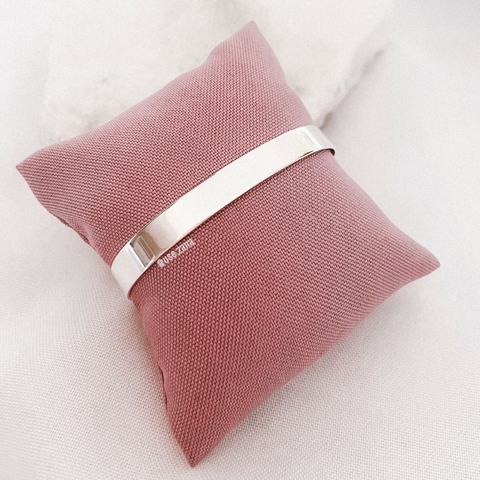 Bracelete liso BANHO PRATA