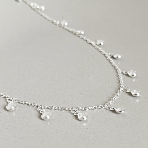 Choker pérolas penduradas BANHO PRATA - comprar online