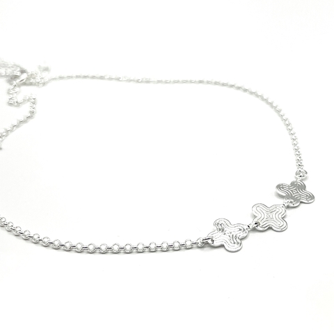 Choker Flora BANHO PRATA - comprar online