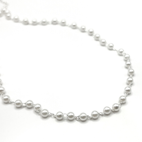 Choker pérolas BANHO PRATA - comprar online