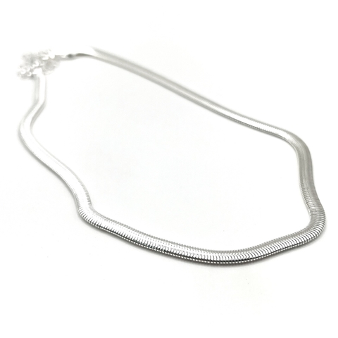 Choker fio alemão 4 mm BANHO PRATA - comprar online
