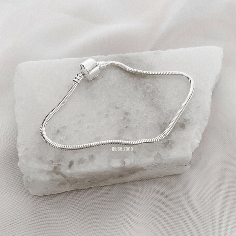 Pulseira para berloques 20 cm BANHO PRATA