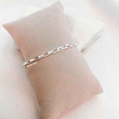 Pulseira veneziana alongada BANHADA A PRATA