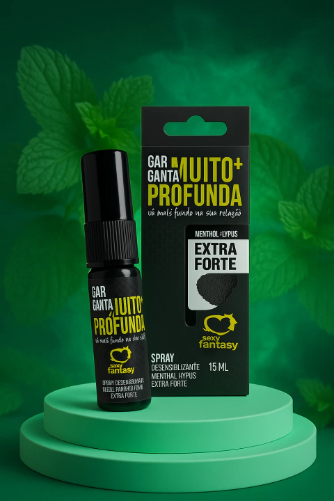 GARGANTA PROFUNDA SPRAY DESSENSIBILIZANTE DE GARGANTA BEIJÁVEL ICE MENTOL 15ML SEXY FANTASY