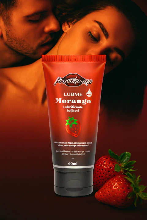 LUBRIFICANTE MORANGO HOT BEIJÁVEL 60ML PROVOKE-ME - comprar online