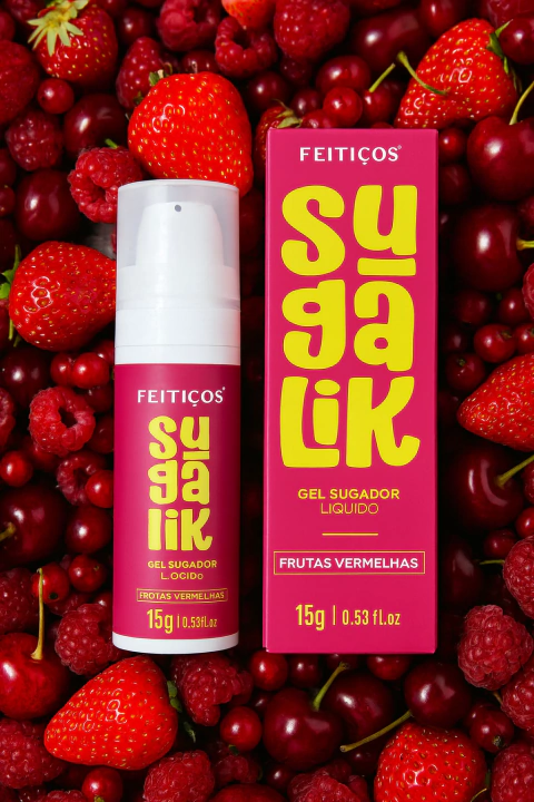 SUGALIK GEL SUGADOR LÍQUIDO FRUTAS VERMELHAS 15G FEITIÇOS - comprar online