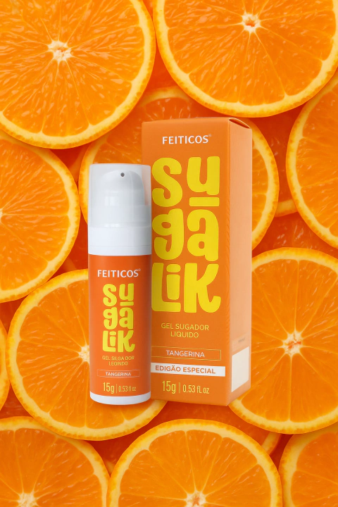 SUGALIK GEL SUGADOR LÍQUIDO TANGERINA 15G FEITIÇOS - comprar online