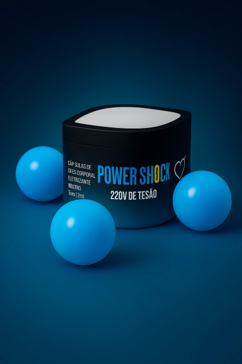 BOLINHA POWER SHOCK 220V ELETRIZANTE FUNCIONAL CAPSULA 03 UNIDADES SEXY FANTASY