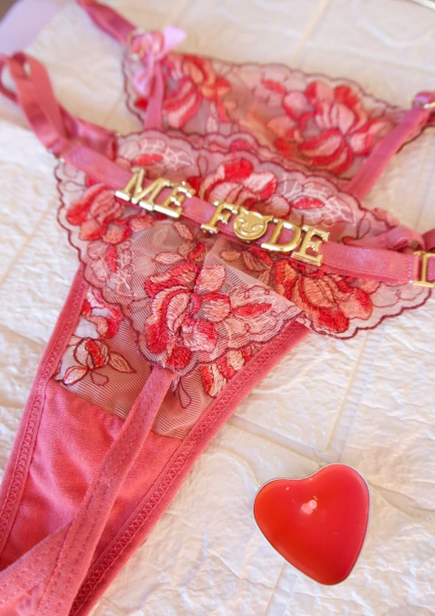 CALCINHA PERSONALIZÁVEL FLOWERS ROSÊ