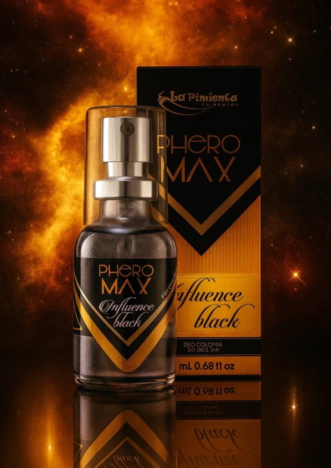 PHERO MAX MASCULINO DEO COLÔNIA 20ML INFLUENCE BLACK