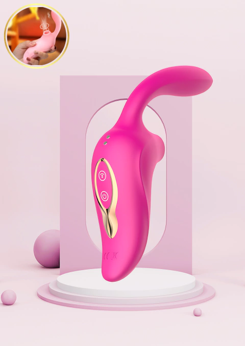 VIBRADOR DUPLA ESTIMULAÇÃO COM SUGADOR BOSS