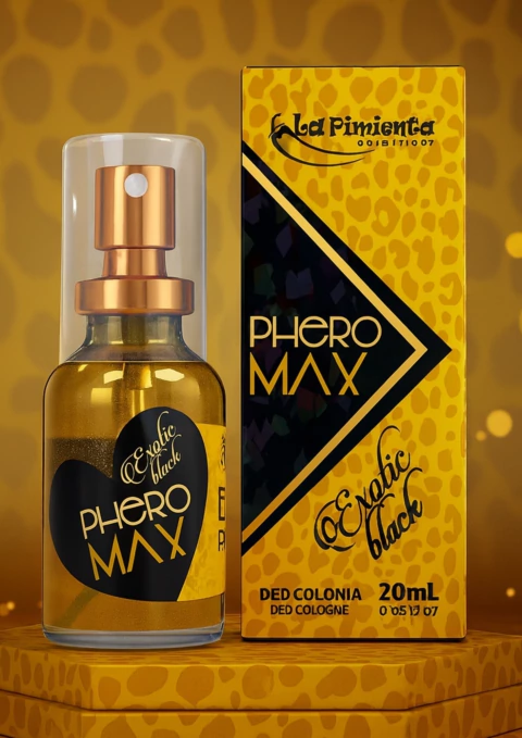 PERFUME PHERO MAX FEROMÔNIO EXOTIC BLACK 20ML LA PIMIENTA