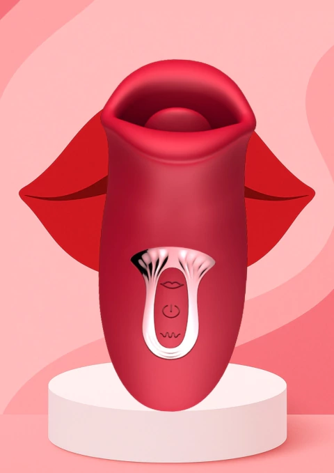 VIBRADOR EM FORMATO DE BOCA COM 10 MODOS DE SUCÇÃO E 10 MODOS DE ESTIMULAÇÃO