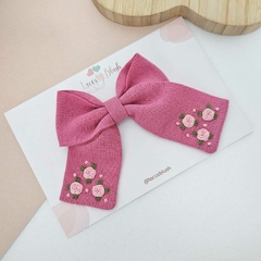 CELINA CLASSICO G COM BORDADO ROSA | UNIDADE - comprar online