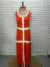 Vestido longo bicolor Amora