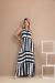 Vestido longo 3 Marias listrado - comprar online