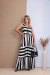 Vestido longo 3 Marias listrado na internet