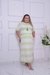 Imagem do Conjunto saia midi plus-size pesponto listrado Hortência