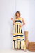 Vestido longo 3 Marias listrado