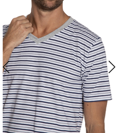 Pijama Lupo Listrado Azul Marinho - comprar online