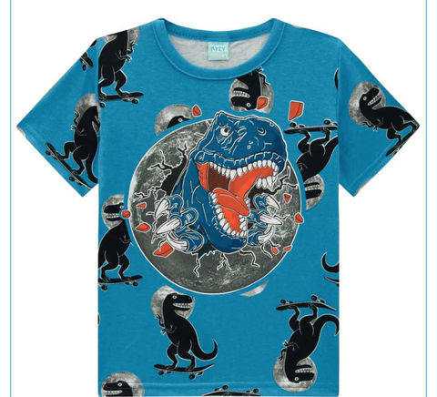 Pijama Dinossauro Azul