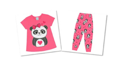 Pijama meia estação Panda Pink na internet