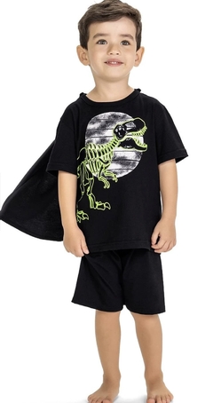 Pijama Dinossauro com Capa