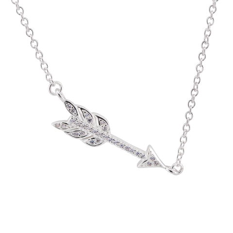 Colar Prata Flecha com Zircônias - comprar online