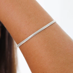 Corrente Prata Snake Fio 3mm - comprar online