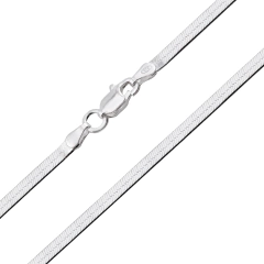 Corrente Prata Fita Laminada Fio 3mm - comprar online