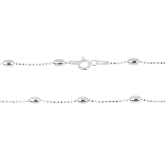 Corrente Prata com Bolinhas Ovais 5MM na internet