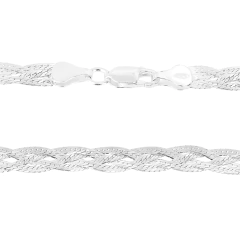 Imagem do Corrente Prata Trançada 4 Fios
